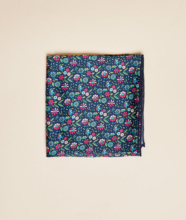 Foulard 44 x 44 cm imprimé fleuri Foulard 44 x 44 cm imprimé fleuri