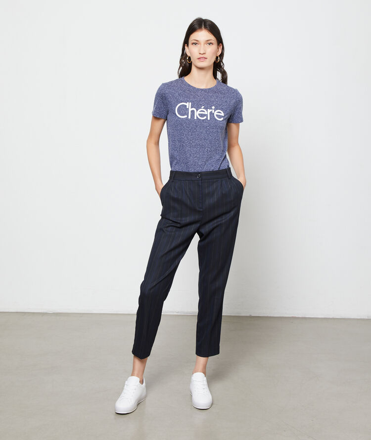 T-shirt "chérie" marine.
