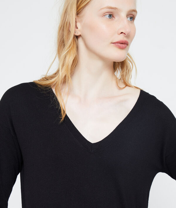 Pull col v en maille fine Pull col v en maille fine