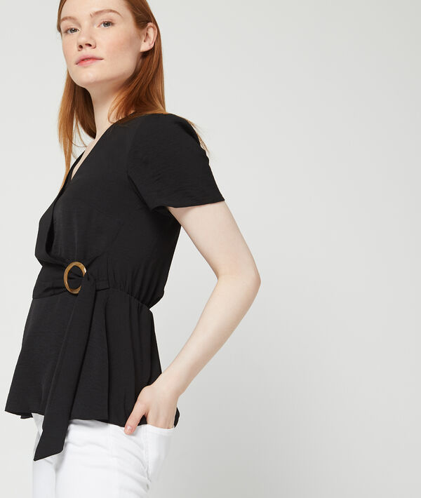 Blouse cache cœur à boucle Blouse cache cœur à boucle