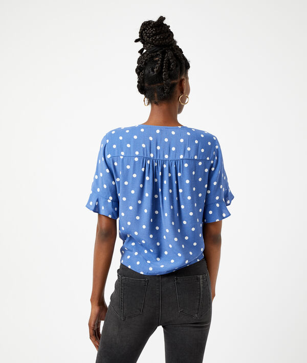 Blouse nouée à pois Blouse nouée à pois