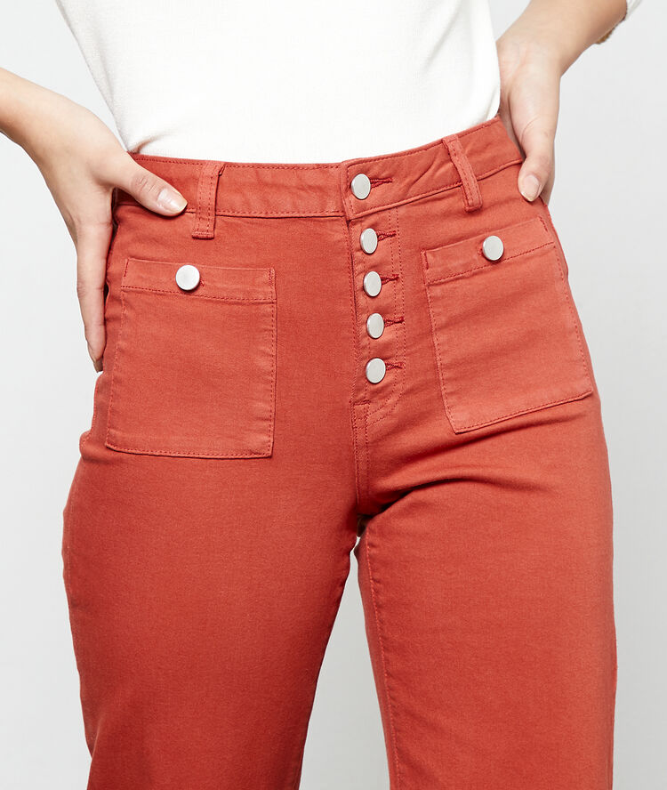 Jean flare brique.