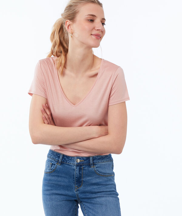 T-shirt uni col V T-shirt uni col V