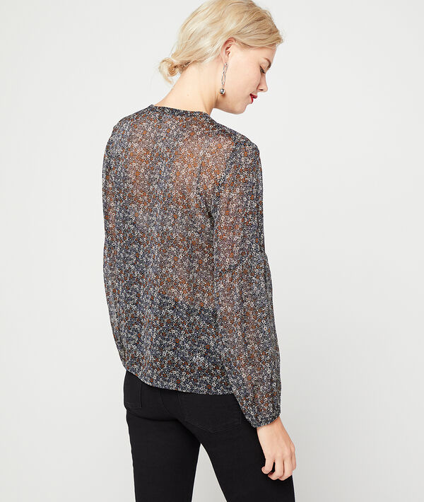 Blouse fleurie effet transparent Blouse fleurie effet transparent