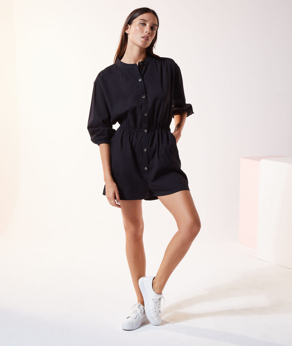 Combishort manches 3/4 noir.