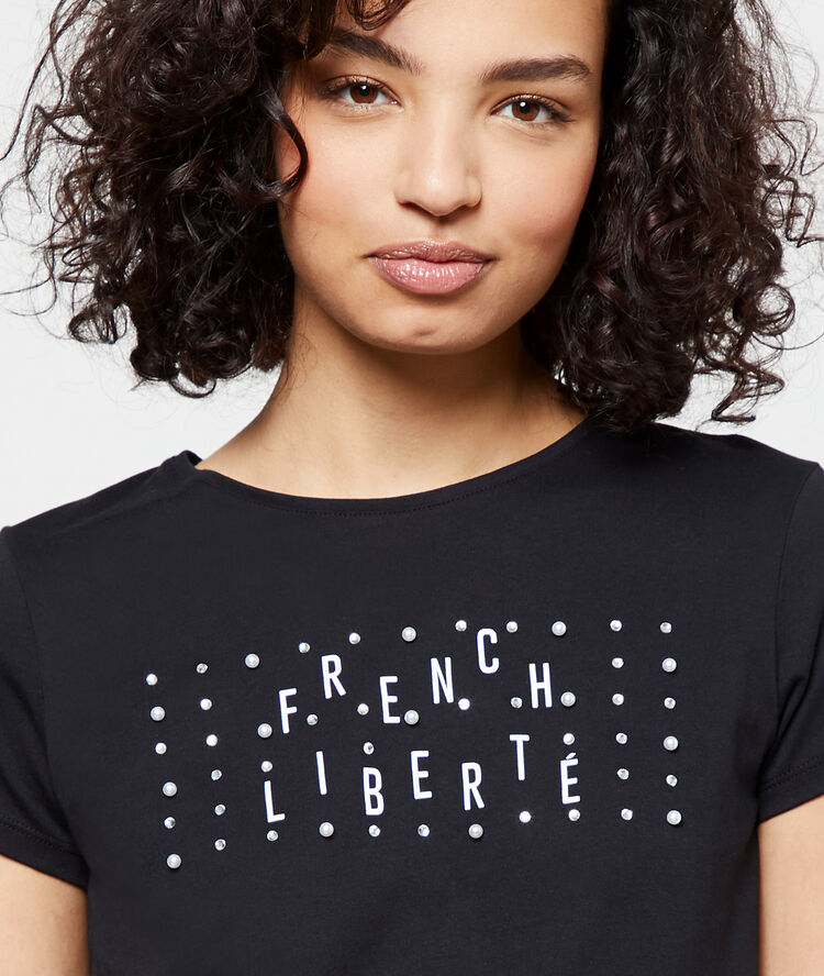 T-shirt "french liberté" noir.