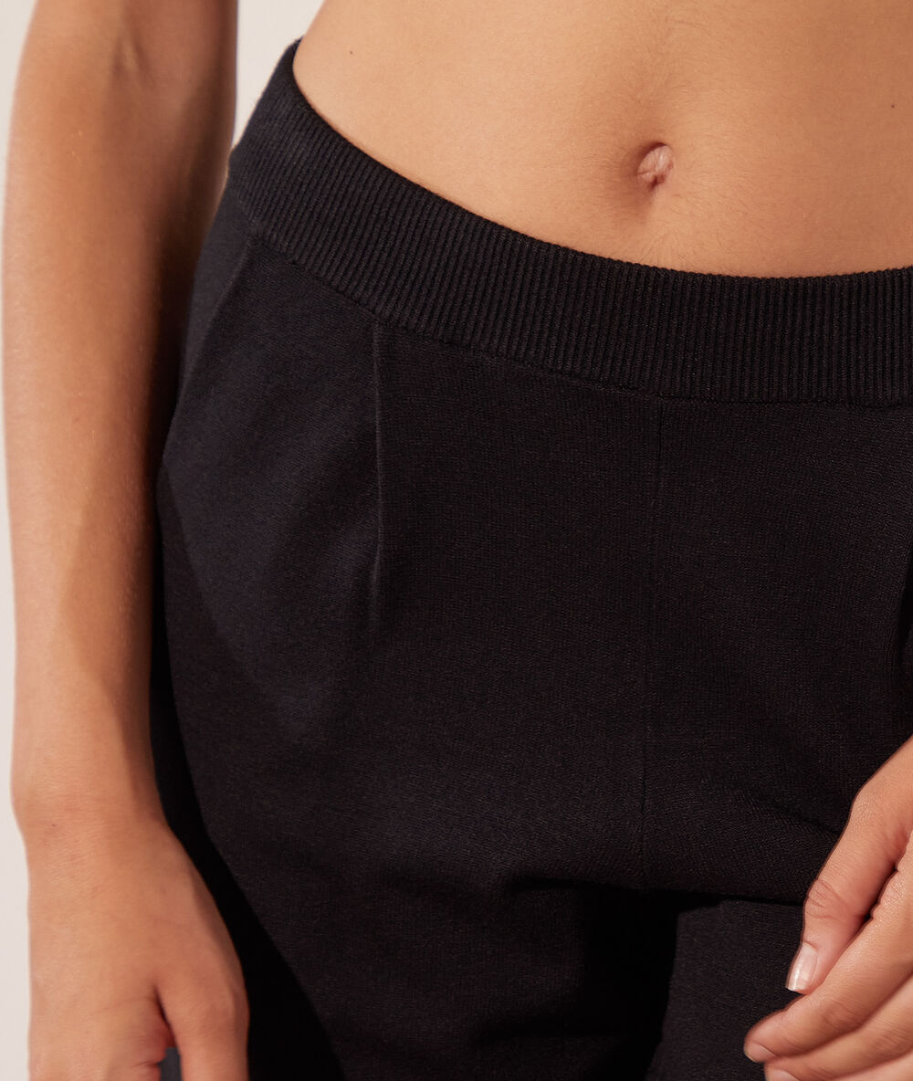 Pantalon jogger en maille noir.