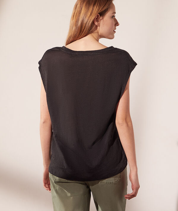 T-shirt col V en lin T-shirt col V en lin