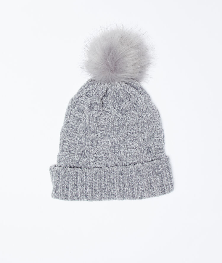 Bonnet à pompon souris.
