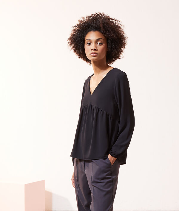 Blouse fluide 2 en 1 - brassière intégrée Blouse fluide 2 en 1 - brassière intégrée