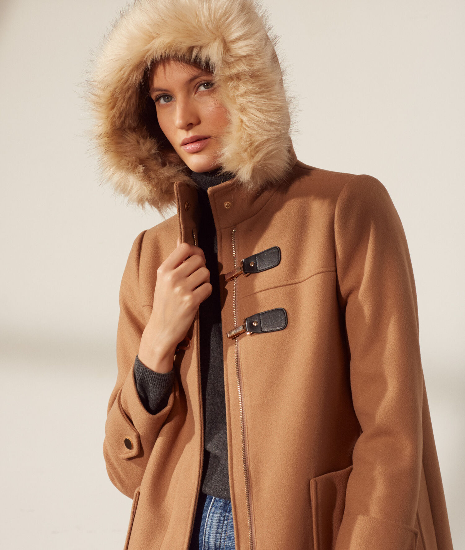 Fourrure Femme Veste Fourrure SynthÃ©tique Mango Manteau Noir