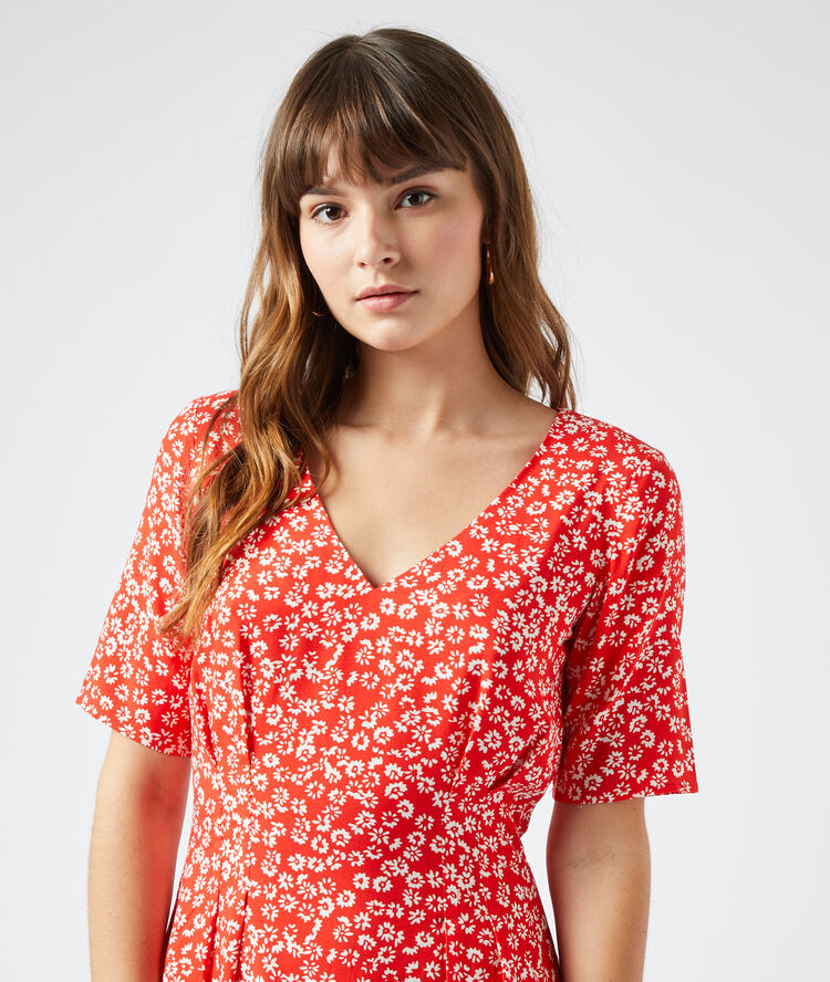 Robe imprimé fleuri geranium.