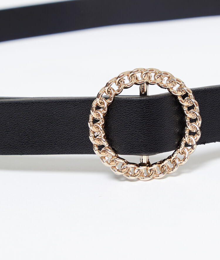 Ceinture boucle à maillons noir.