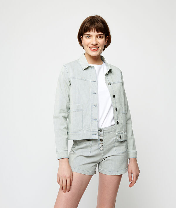 Veste en jean rayée Veste en jean rayée