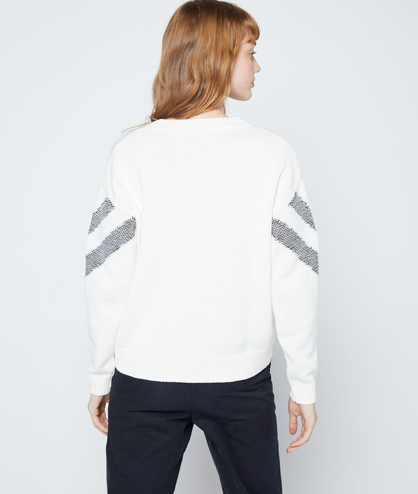 Pull graphique en maille fine Pull graphique en maille fine
