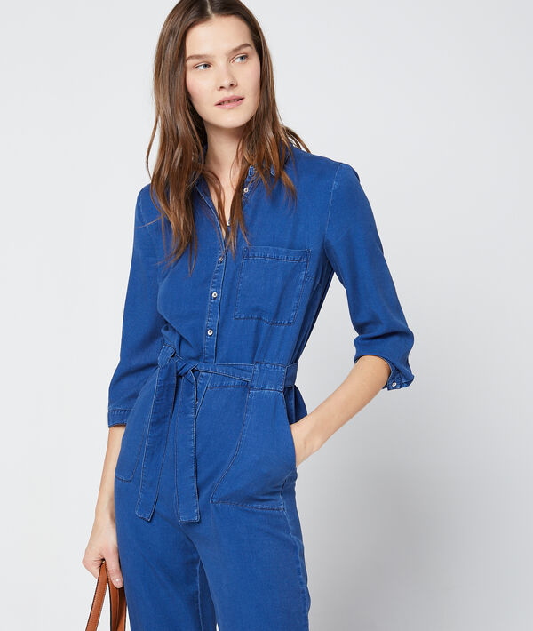 Combinaison effet jean en tencel® medium denim.