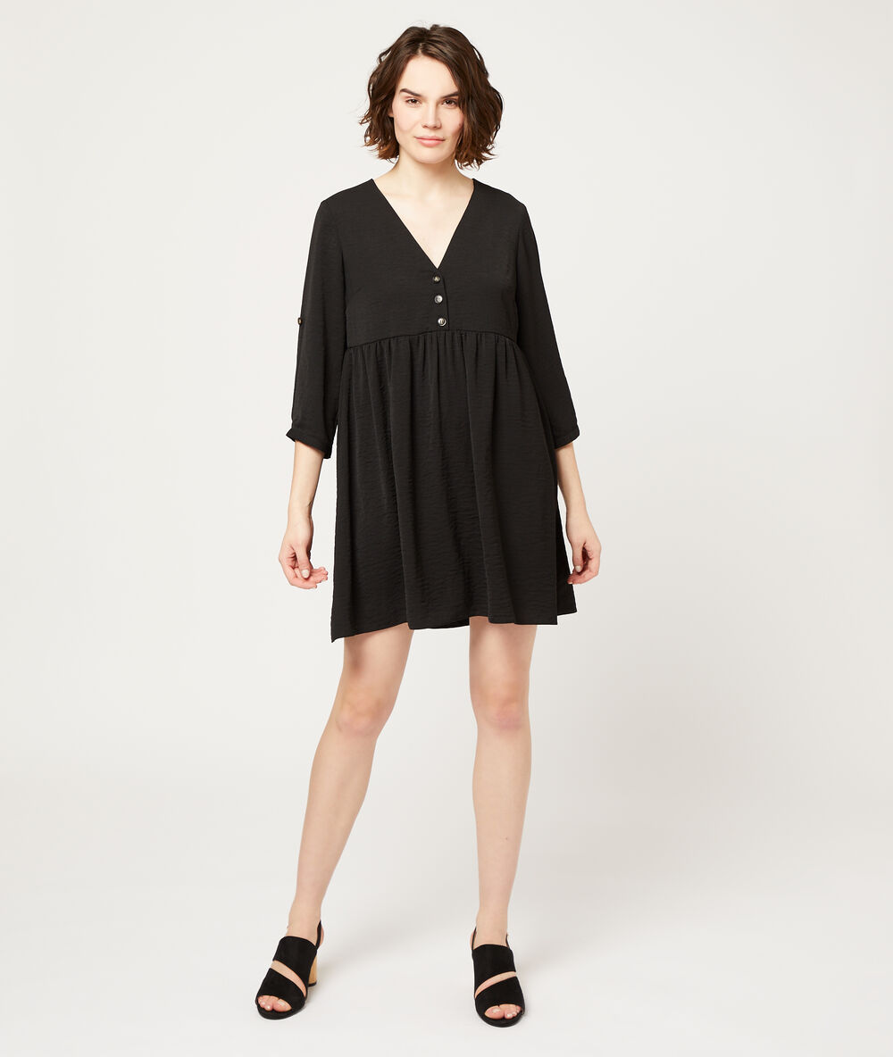 Robe fluide unie noir.