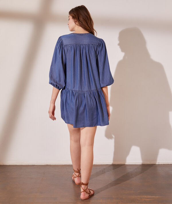 Robe chemise manches ballon Robe chemise manches ballon