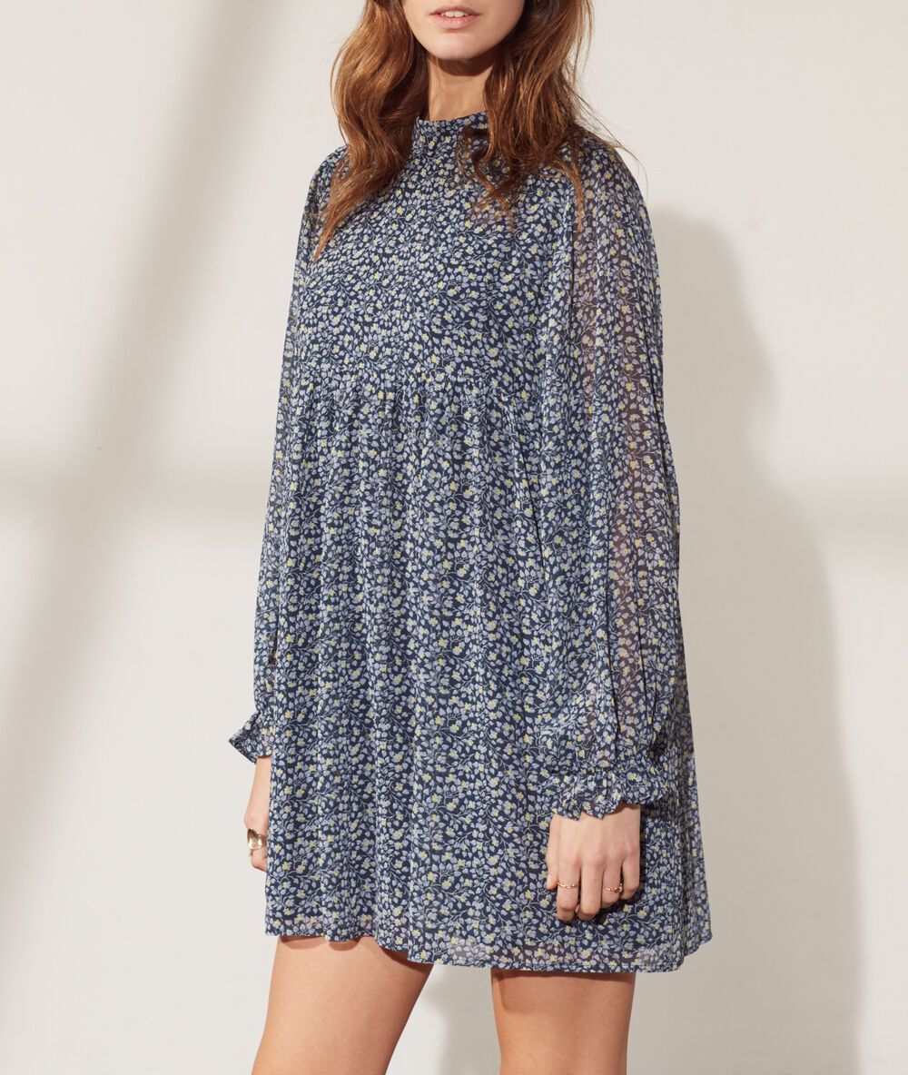 Robe courte imprimée orage.