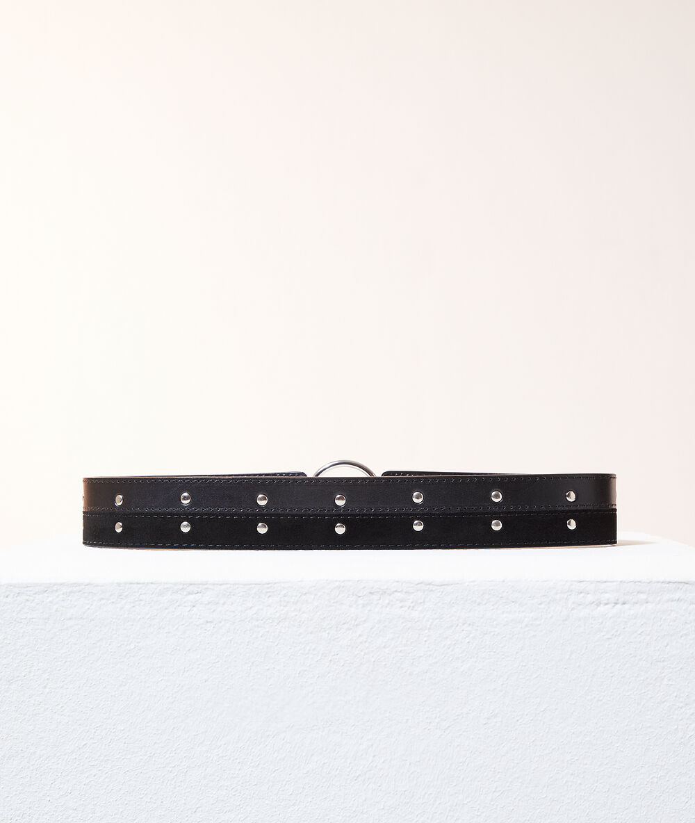 Ceinture large noir.