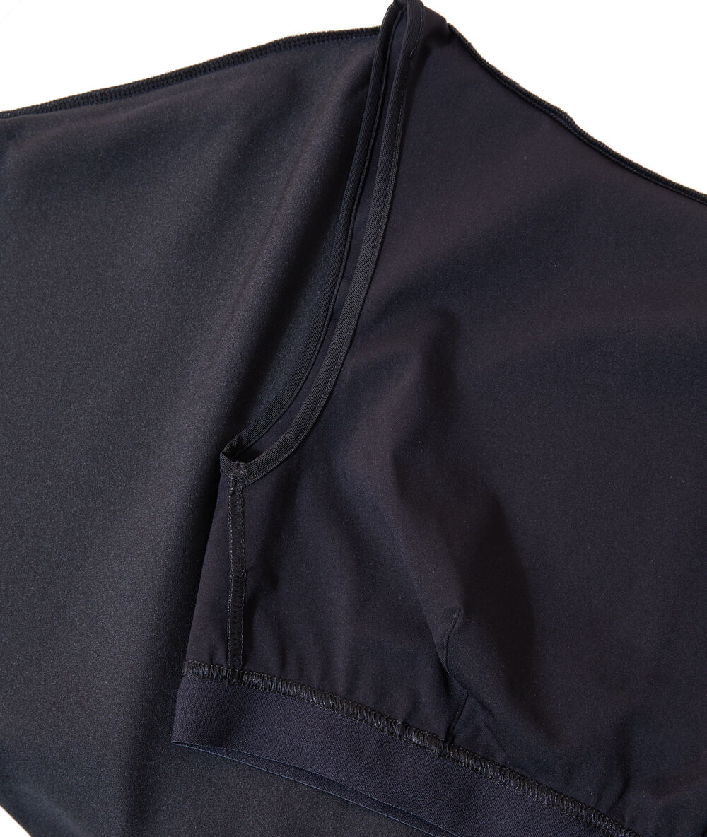Robe midi 2 en 1 - brassière intégrée noir.