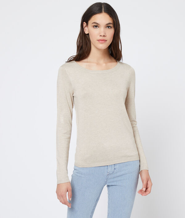 Pull col rond en maille fine Pull col rond en maille fine