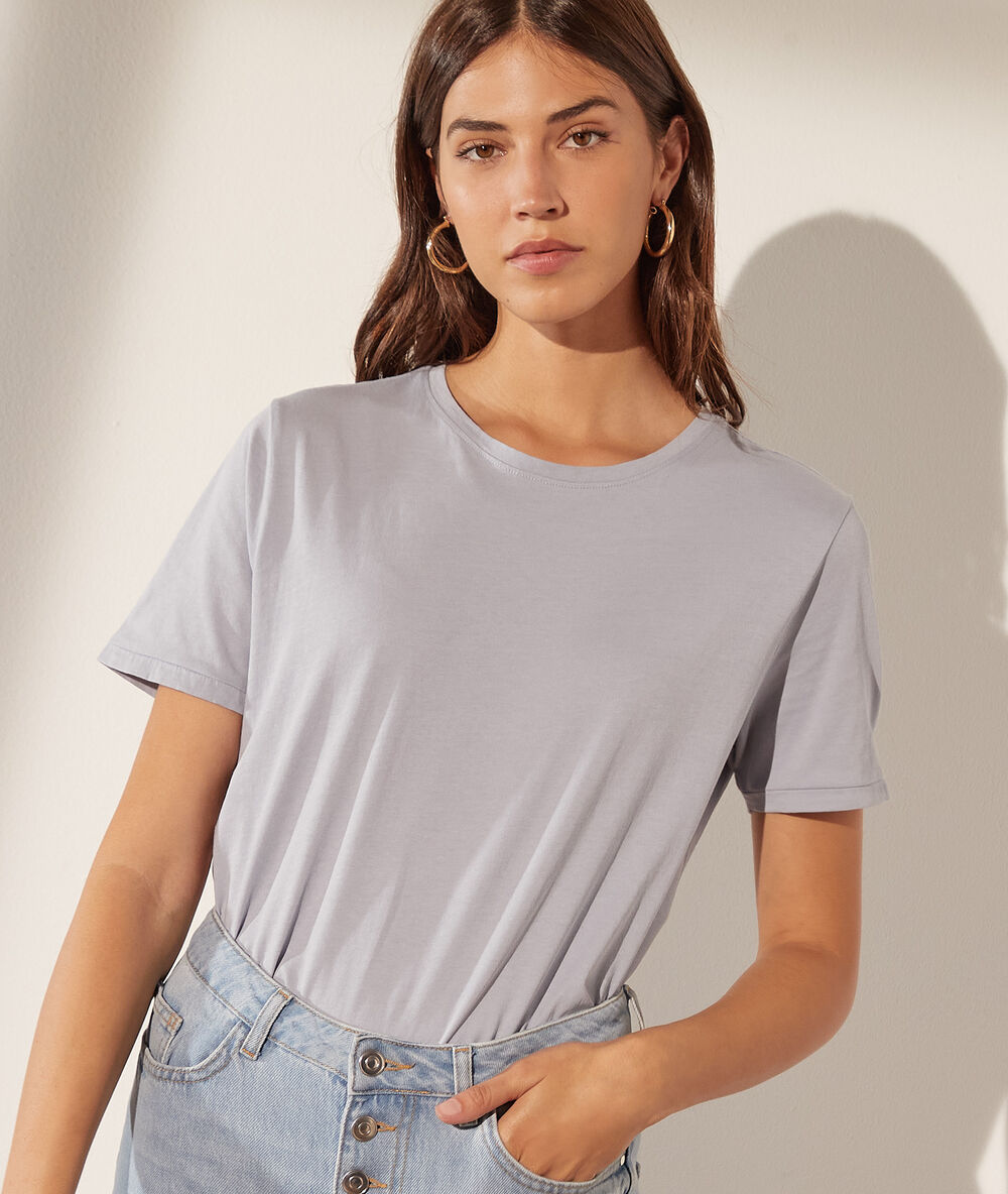 T-shirt col rond glacier.