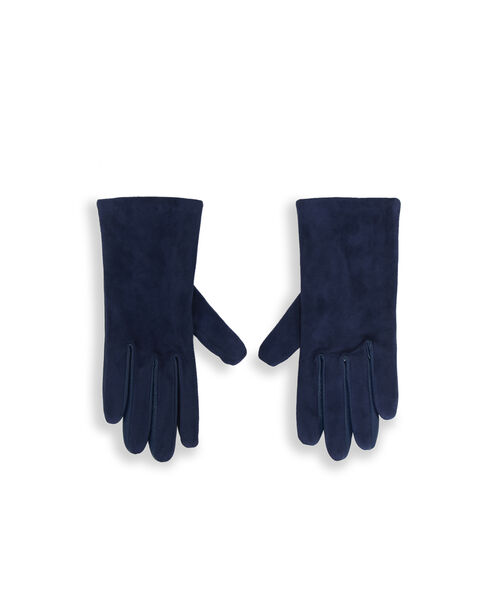 Gants en cuir bi-matière