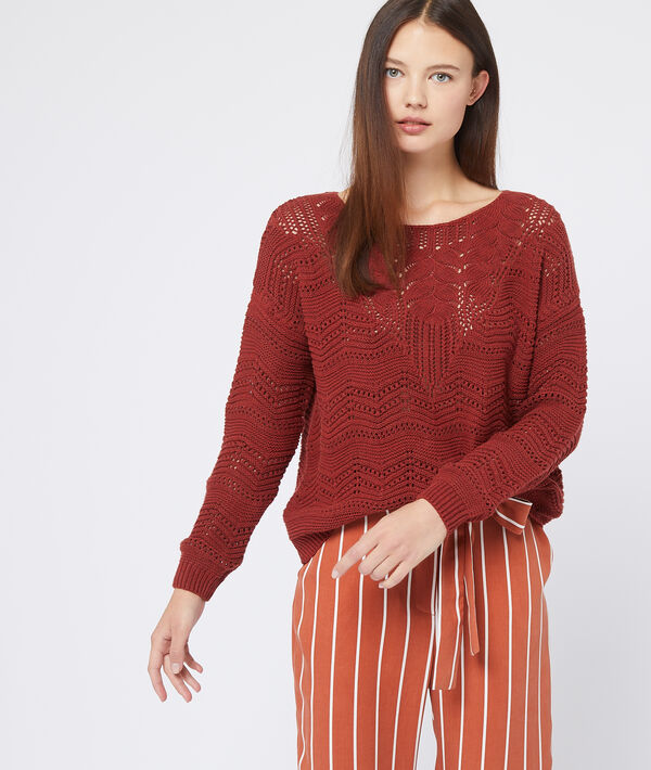 Pull en grosse maille torsadée Pull en grosse maille torsadée