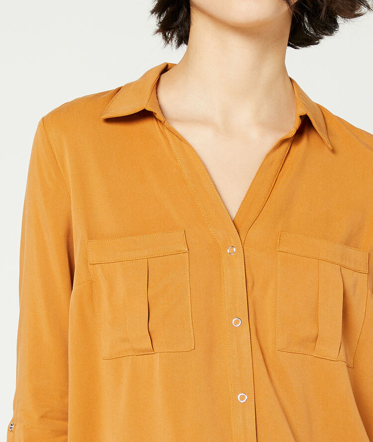 Chemise unie savane.