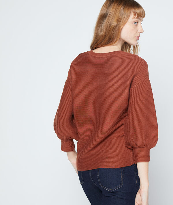 Pull côtelé à manches larges Pull côtelé à manches larges