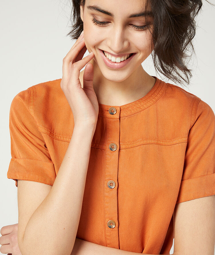 Combishort à nouer tangerine.
