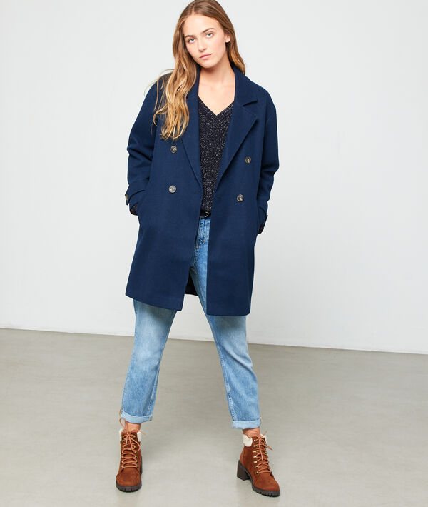 Manteau masculin marine.