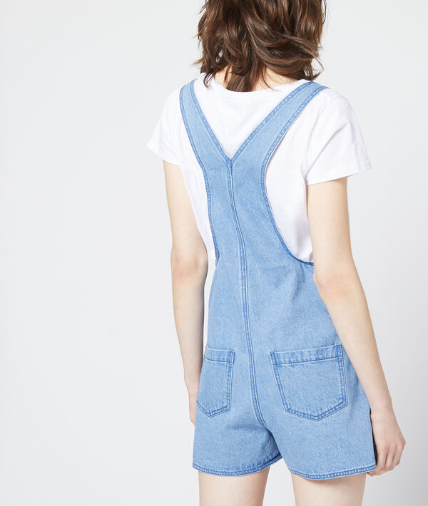 Salopette en jean bleach.