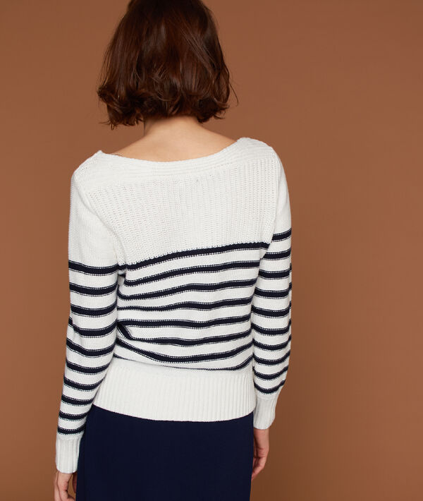 Pull rayé 100% coton Pull rayé 100% coton