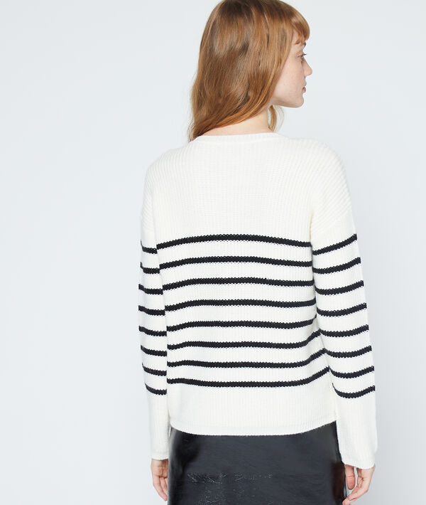 Pull rayé en grosse maille Pull rayé en grosse maille