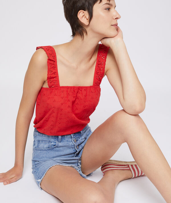 Top à broderie anglaise Top à broderie anglaise