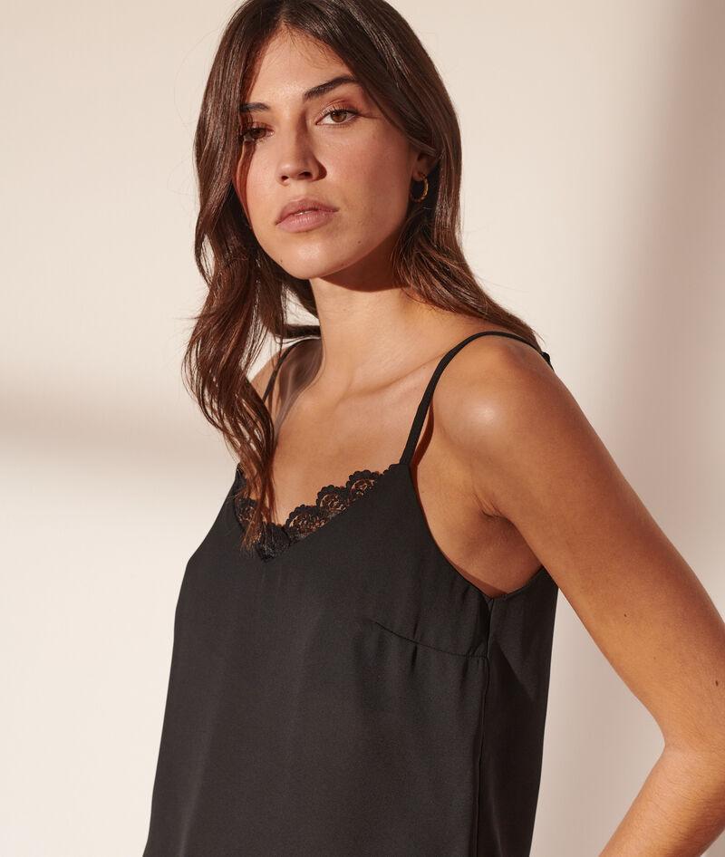 Caraco Decollete Dentelle Lisia Noir Etam