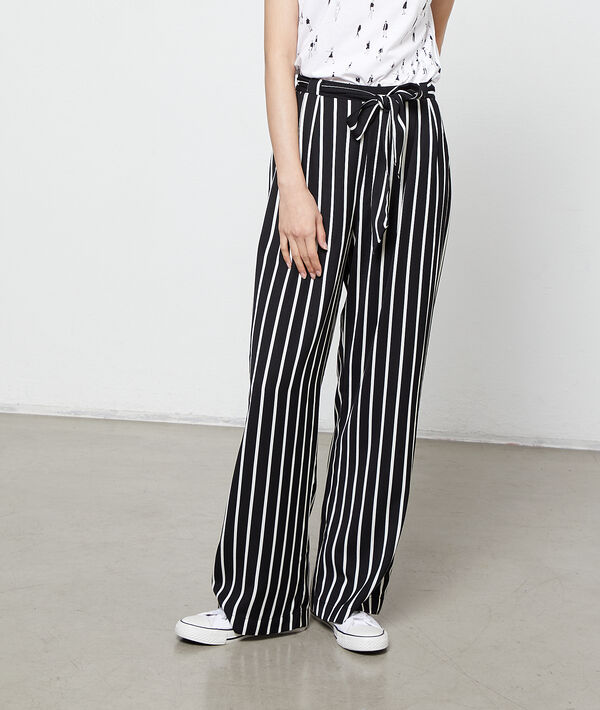 Pantalon large à rayures Pantalon large à rayures