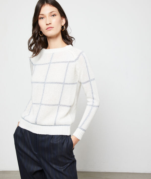 Pull à carreaux en grosse maille Pull à carreaux en grosse maille