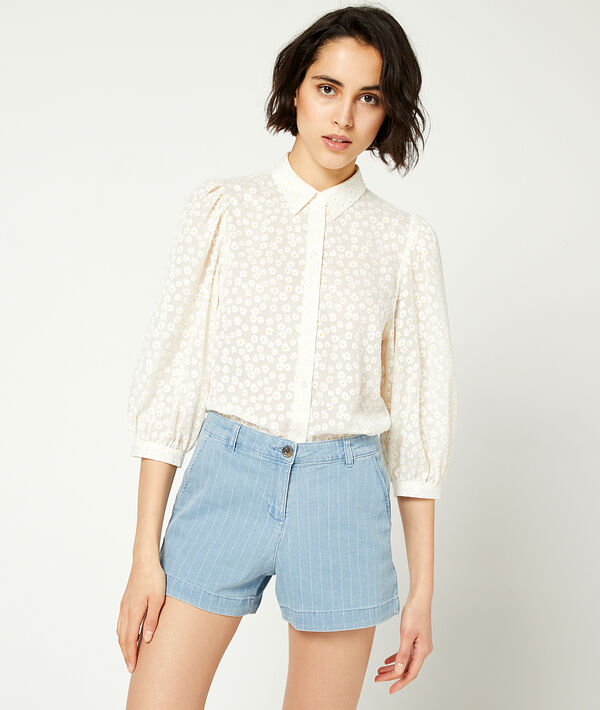 Short en jean à rayures Short en jean à rayures