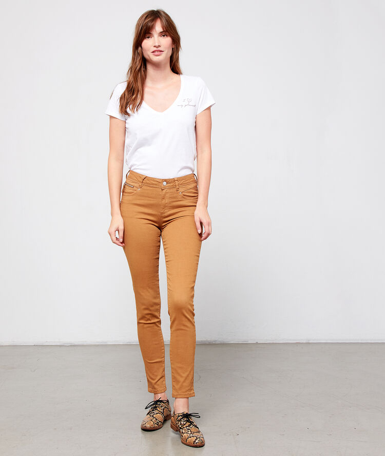T-shirt coton bio "i ♡ my planet" blanc.