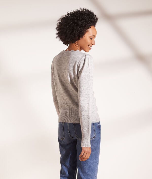 Pull pointelle col v Pull pointelle col v