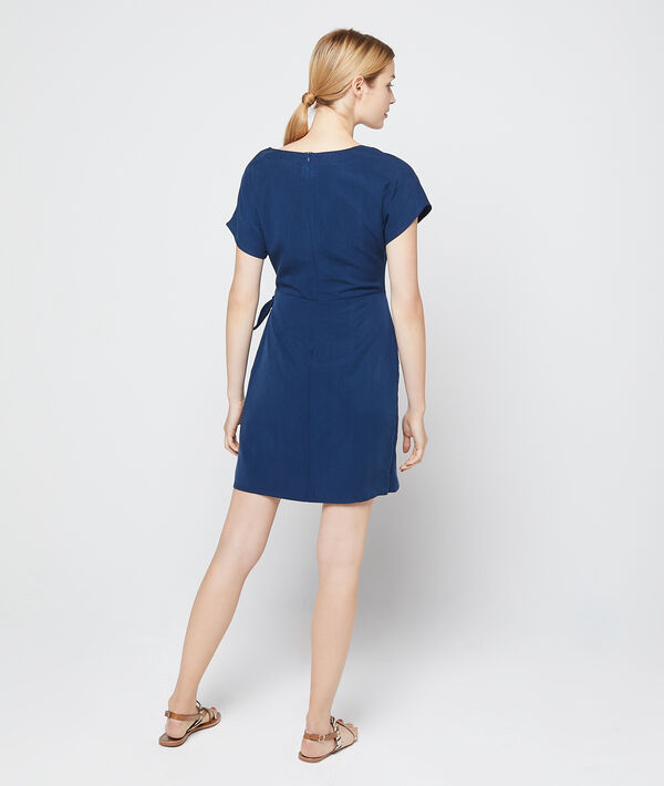 Robe portefeuille à nouer en tencel® Robe portefeuille à nouer en tencel®