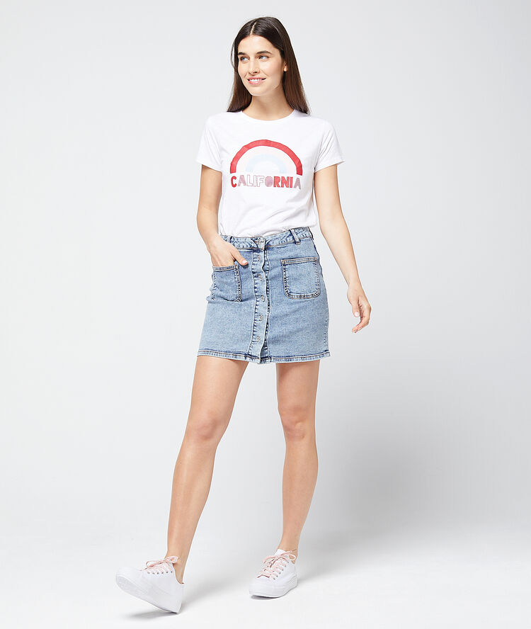 T-shirt "california" blanc.