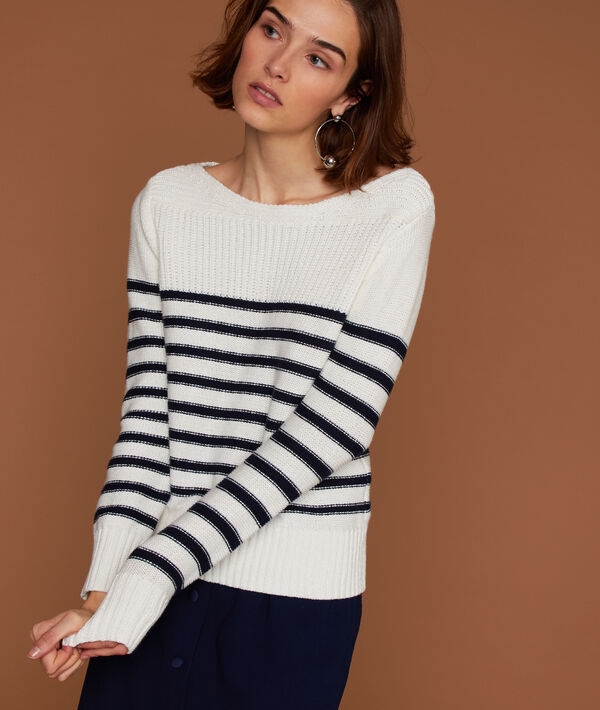 Pull rayé 100% coton Pull rayé 100% coton