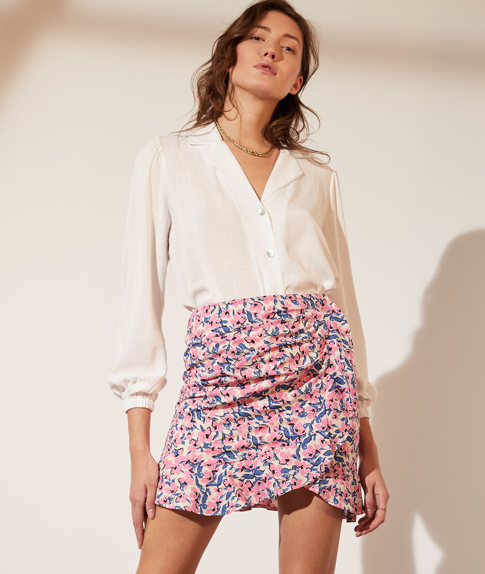 Chemise à nouer ecru.