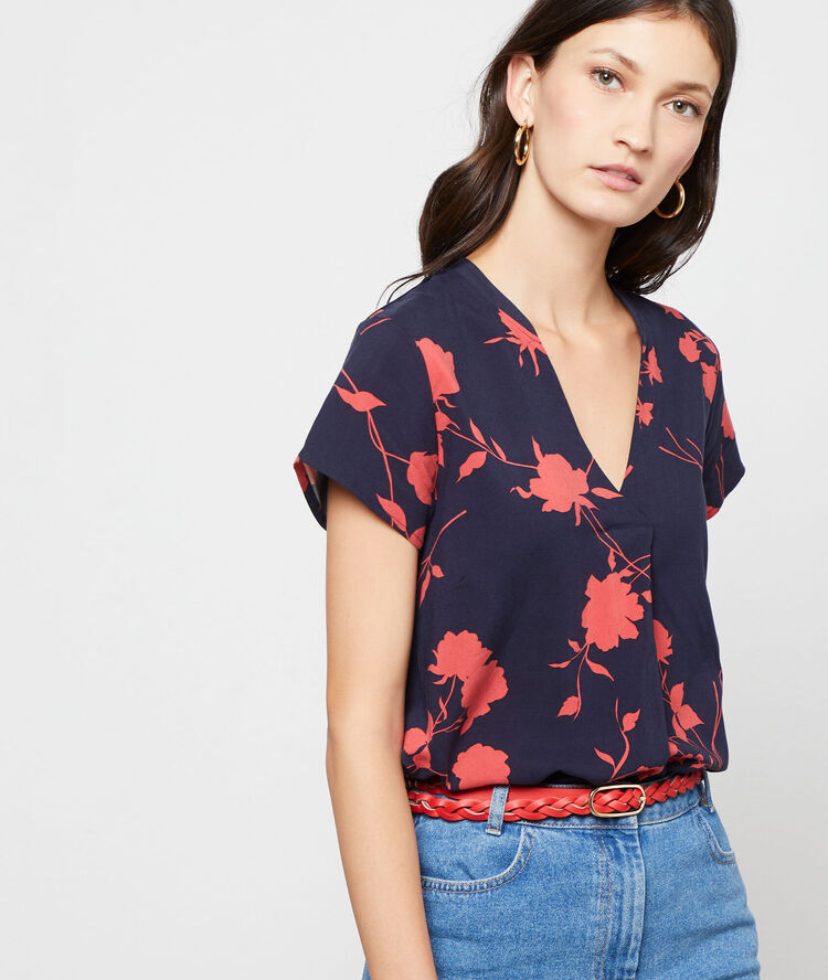 Ceinture fine tressée geranium.