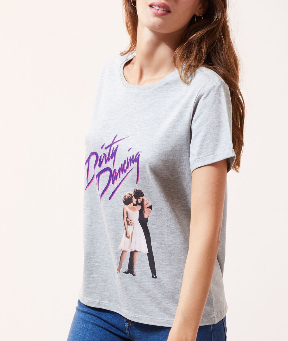 T-shirt "dirty dancing" gris chine.