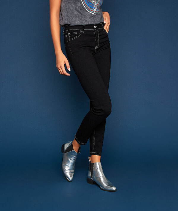 Jean skinny à coutures contrastées Jean skinny à coutures contrastées